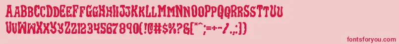 Blackgunkexpand Font – Red Fonts on Pink Background
