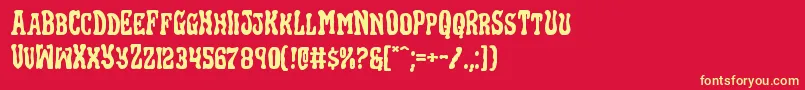 Blackgunkexpand Font – Yellow Fonts on Red Background