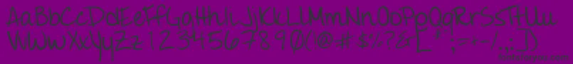 Giddehand Font – Black Fonts on Purple Background