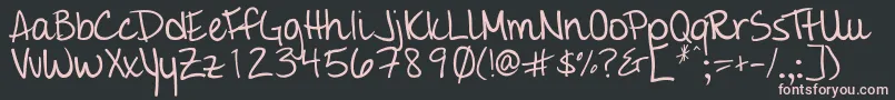 Giddehand Font – Pink Fonts on Black Background