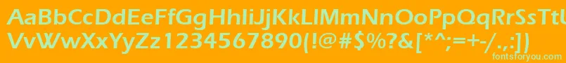 Erasdemi Font – Green Fonts on Orange Background