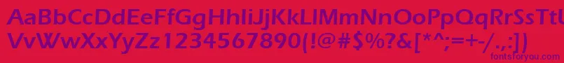 Erasdemi Font – Purple Fonts on Red Background