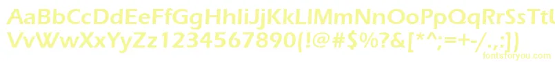 Erasdemi-Schriftart – Gelbe Schriften auf weißem Hintergrund