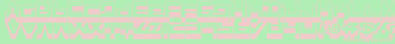 RaseGplOutline Font – Pink Fonts on Green Background