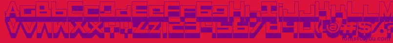 RaseGplOutline Font – Purple Fonts on Red Background