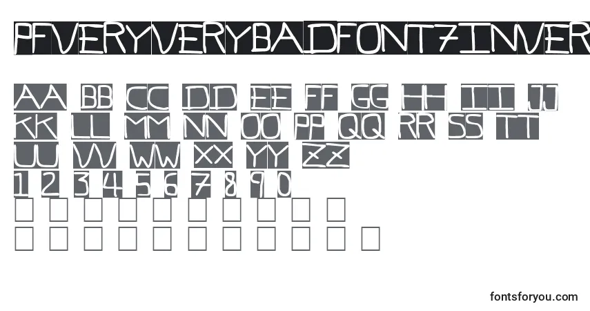 Fuente PfVeryverybadfont7Inverted - alfabeto, números, caracteres especiales