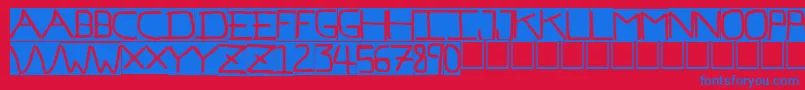 PfVeryverybadfont7Inverted Font – Blue Fonts on Red Background