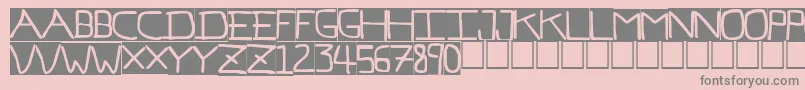 PfVeryverybadfont7Inverted Font – Gray Fonts on Pink Background