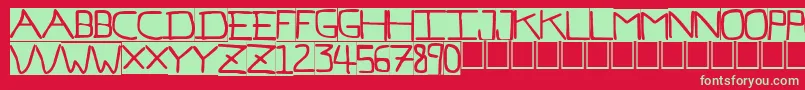 PfVeryverybadfont7Inverted Font – Green Fonts on Red Background