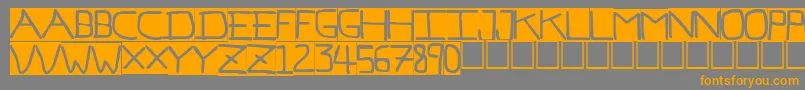 PfVeryverybadfont7Inverted Font – Orange Fonts on Gray Background