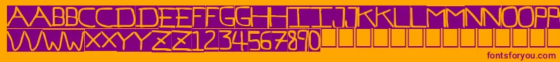 PfVeryverybadfont7Inverted Font – Purple Fonts on Orange Background