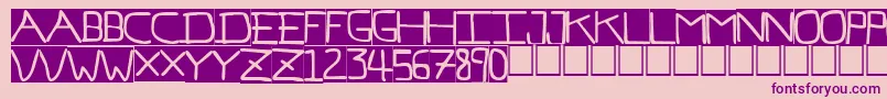Weitere Informationen zur PfVeryverybadfont7Inverted-Schriftart PfVeryverybadfont7Inverted-Schriftart – Violette Schriften auf rosa Hintergrund
