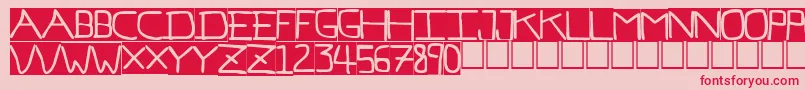 PfVeryverybadfont7Inverted Font – Red Fonts on Pink Background
