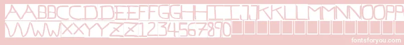 PfVeryverybadfont7Inverted Font – White Fonts on Pink Background