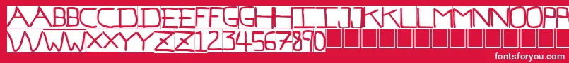 PfVeryverybadfont7Inverted Font – White Fonts on Red Background