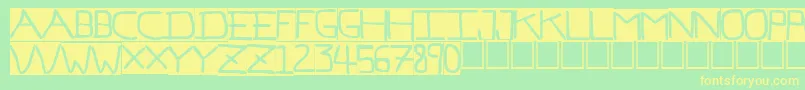 PfVeryverybadfont7Inverted Font – Yellow Fonts on Green Background