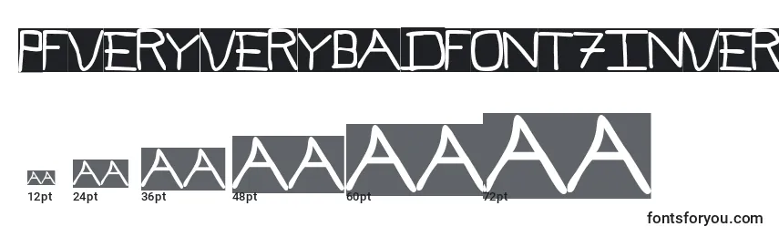 Размеры шрифта PfVeryverybadfont7Inverted