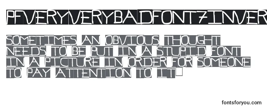 フォントPfVeryverybadfont7Inverted