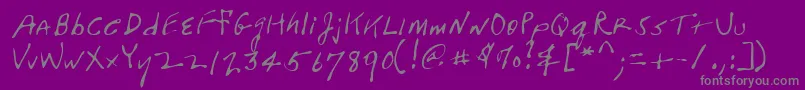 Lehn104-Schriftart – Graue Schriften auf violettem Hintergrund