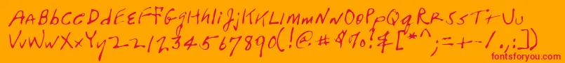 Lehn104 Font – Red Fonts on Orange Background