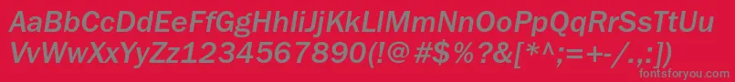 FranklingothicmediumcItalic Font – Gray Fonts on Red Background