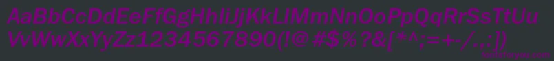 FranklingothicmediumcItalic Font – Purple Fonts on Black Background