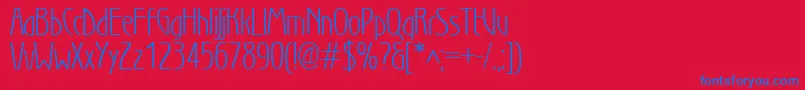 Wienlight Font – Blue Fonts on Red Background