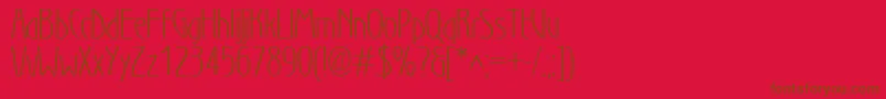 Wienlight Font – Brown Fonts on Red Background