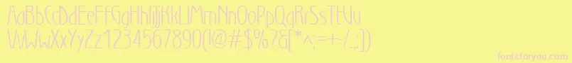 Wienlight Font – Pink Fonts on Yellow Background