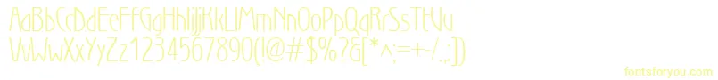 Wienlight Font – Yellow Fonts on White Background