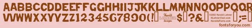 Repent Font – Brown Fonts on Pink Background
