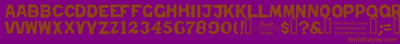 Repent Font – Brown Fonts on Purple Background