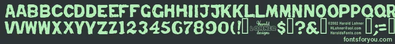 Repent Font – Green Fonts on Black Background