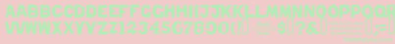 Repent Font – Green Fonts on Pink Background
