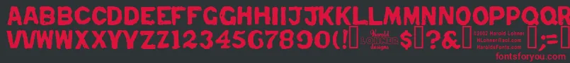 Repent Font – Red Fonts on Black Background