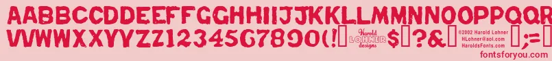 Repent Font – Red Fonts on Pink Background