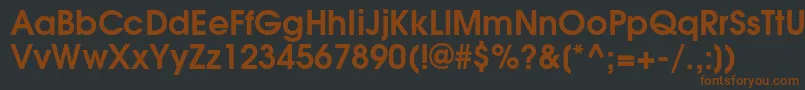 Шрифт TexgyreadventorBold – коричневые шрифты на чёрном фоне