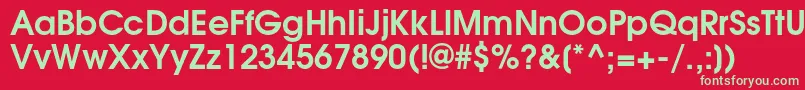 TexgyreadventorBold Font – Green Fonts on Red Background