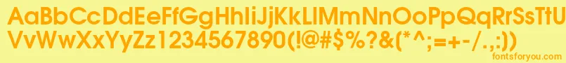 TexgyreadventorBold Font – Orange Fonts on Yellow Background