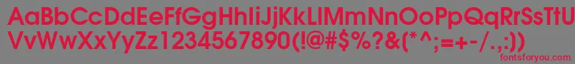 TexgyreadventorBold Font – Red Fonts on Gray Background
