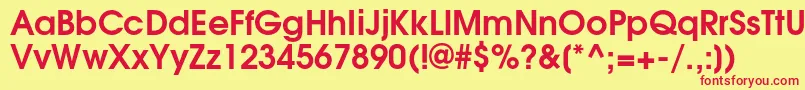 TexgyreadventorBold Font – Red Fonts on Yellow Background