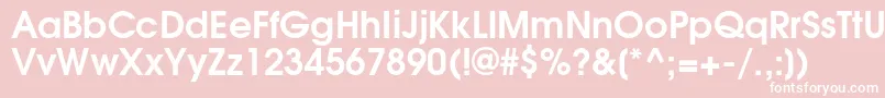 フォントTexgyreadventorBold – ピンクの背景に白い文字