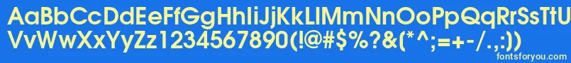 TexgyreadventorBold Font – Yellow Fonts on Blue Background