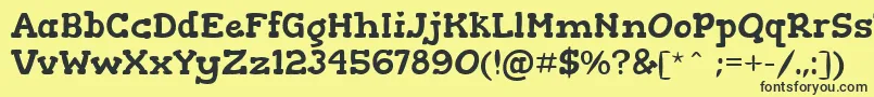 GorditasRegular Font – Black Fonts on Yellow Background