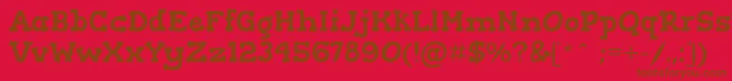 Police GorditasRegular – polices brunes sur fond rouge