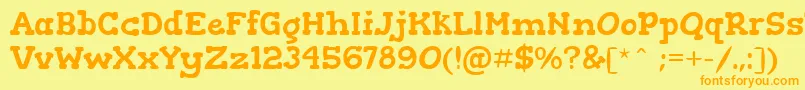 GorditasRegular Font – Orange Fonts on Yellow Background