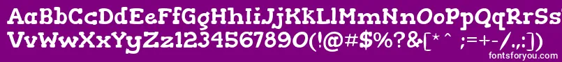 フォントGorditasRegular – 紫の背景に白い文字