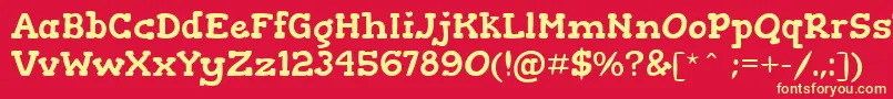 GorditasRegular Font – Yellow Fonts on Red Background