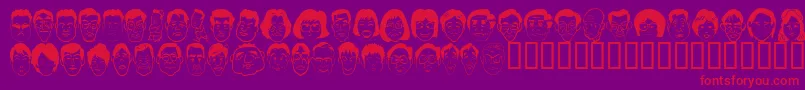 Sakabepeople06 Font – Red Fonts on Purple Background