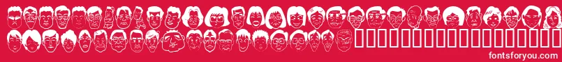 Sakabepeople06 Font – White Fonts on Red Background